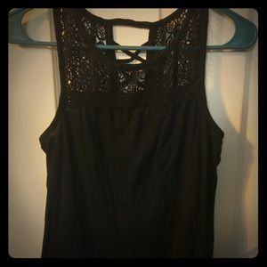 Black tank top